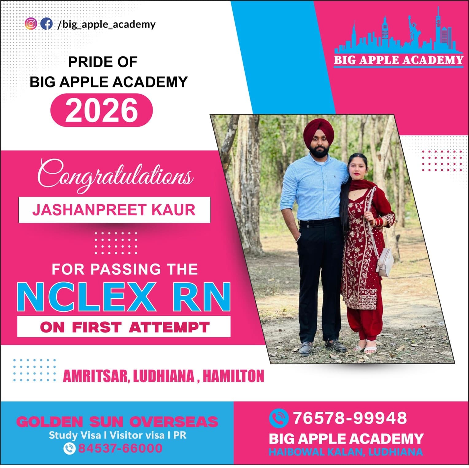 Big Apple Academy student who passed the NCLEX-RN