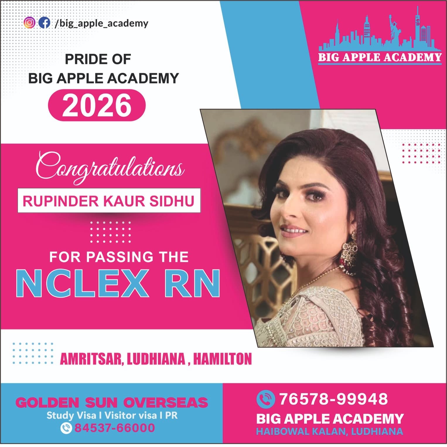 Big Apple Academy student who passed the NCLEX-RN