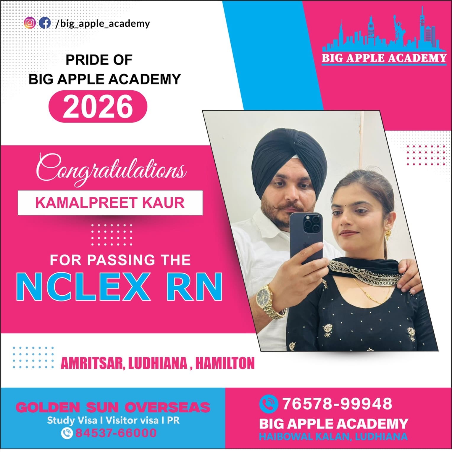 Big Apple Academy student who passed the NCLEX-RN